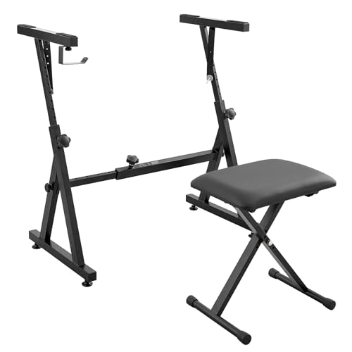 VEVOR Support et banc pour clavier de piano, style Z, support et siège de piano numérique très résistants, capacité de 113,4 kg avec roues réglables en largeur, convient pour les pianos électriques de - Les Beatles, Paul McCartney, John Lennon, RIngo Starr, George Harrison VEVOR Support et banc pour clavier de piano, style Z, support et siège de piano numérique très résistants, capacité de 113,4 kg avec roues réglables en largeur, convient pour les pianos électriques de