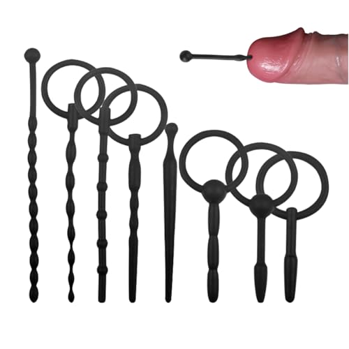 Luxuriöses 8 Harnröhren Dilatatoren Set, Dilatoren für Männer Silikon Dilator Harnröhre Multifunktional Katheter Plugs Sexspielzeug Set, Penis Plug Prostata Massage Sexspielzeug für Männer Solo