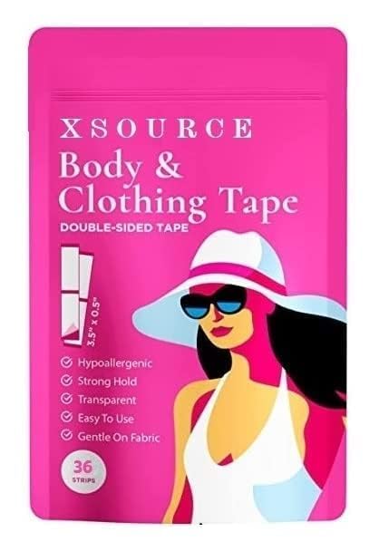 double-sided tape for clothing and body, transparent fabric tape for women fashion beauty tape for multi-purpose uses body clothing stickers