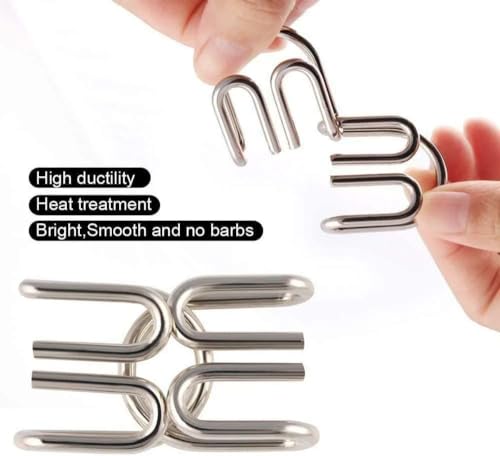 Image of Famous Quality Mind Challenging Game - Brain Teasers Metal Wire Puzzle - Best Toys for Gifts, Party Favors, Prizes, Disentanglement Puzzle Unlock Interlock - 12 Set-Assorted Easter Theme