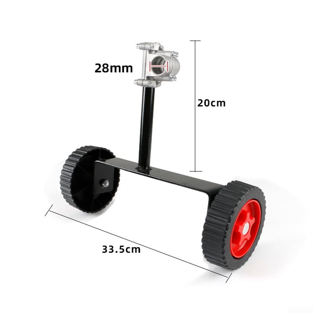 Ruote di supporto per decespugliatore con regolazione in altezza per un maggiore comfort e stabilità su vari terreni (28 mm)