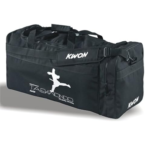 KWON Sporttasche groß Large L Taekwondo, TKD, Tae Kwon Do, Taekwon Do, Tasche, Trainingstasche, Taschen Bag, schwarz, Trainingstaschen große Sporttaschen mit Schrift Aufschrift Druck Schriftzug Kampfsport Budo Taekwondotasche Teakwondo Cover