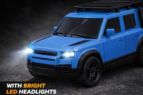 Image of TEC TAVAKKAL Remote Control Car for Kids & Adults, 50 Km /h High Speed RC Car with LED Headlights, 60+ Feet Range, Type-C Rechargeable Off-Road SUV Toy Car, 4 Direction Control (Blue)