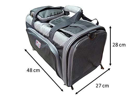 BOLSA PREMIUM EXCLUSIVA EXPANSÍVEL EM 3 LADOS PARA TRANSPORTE E VIAGEM DE AVIÃO DE CACHORROS E GATOS