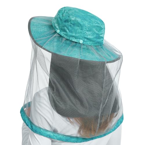 Image of BASSDASH UPF 50+ Mosquito Sun Hat with Hidden Head Net and Neck Flap for Men Women Outdoor Fishing Hiking Camping