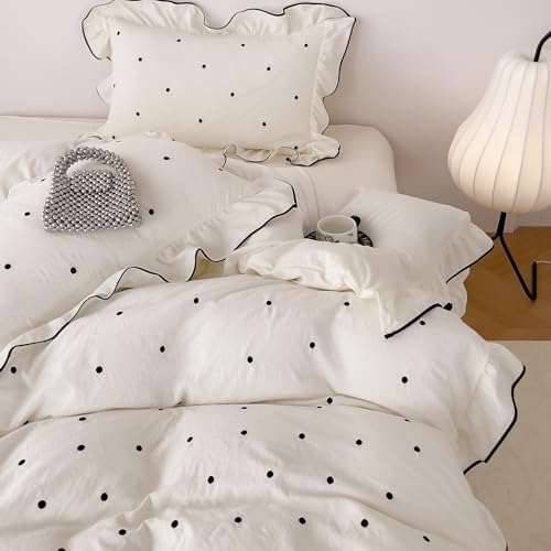 Polka Dot Duvet Cover King Bedding Set, Soft Comfy Microfiber