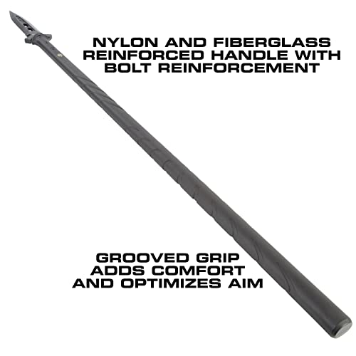 Reapr 11003 Survival Spear, 44" Throwing Spear, Double Edged 2Cr13 Stainless Steel, Rubberized TPR Snap Sheath Included