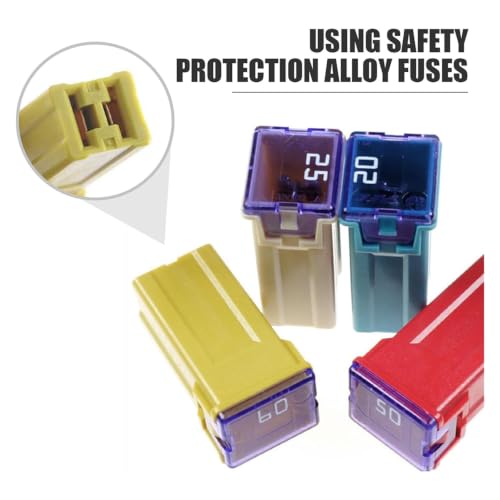 Kit de 6 fusibles Jcase, perfil alto, tipo enchufable para camiones y automóviles (20 A, 25 A, 30 A, 40 A, 50 A, 60 A) miniatura 5
