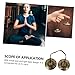 VICASKY Handmade Brass Bell Cymbals for Yoga Meditation Compact Percussion Instrument