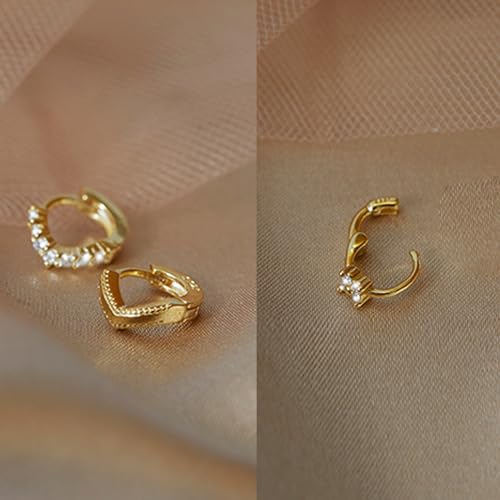 Brincos pequenos dourados delicados para mulheres, minimalistas, cartilagem, argola, brincos para pi