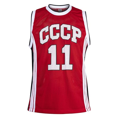 CCCP Vladimir Tkachenko 11 Basketball UDSSR Rotes Trikot Ärmelloses Top Sport Retro S
