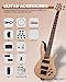Leo Jaymz DIY Electric Bass Guitar Kit Mahogany Body Maple Neck (IB 5 Strings)