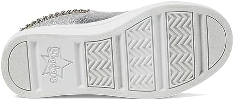 Skechers Kids Girls Hi-Lite Sneaker, Silver, 13.5 Little Kid | Image 2