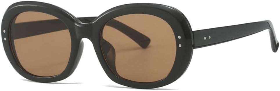 Popular Fashion Oval Punk Rivets Men Sunglasses Shades UV400 Retro Women Round Orange Sun Glasses