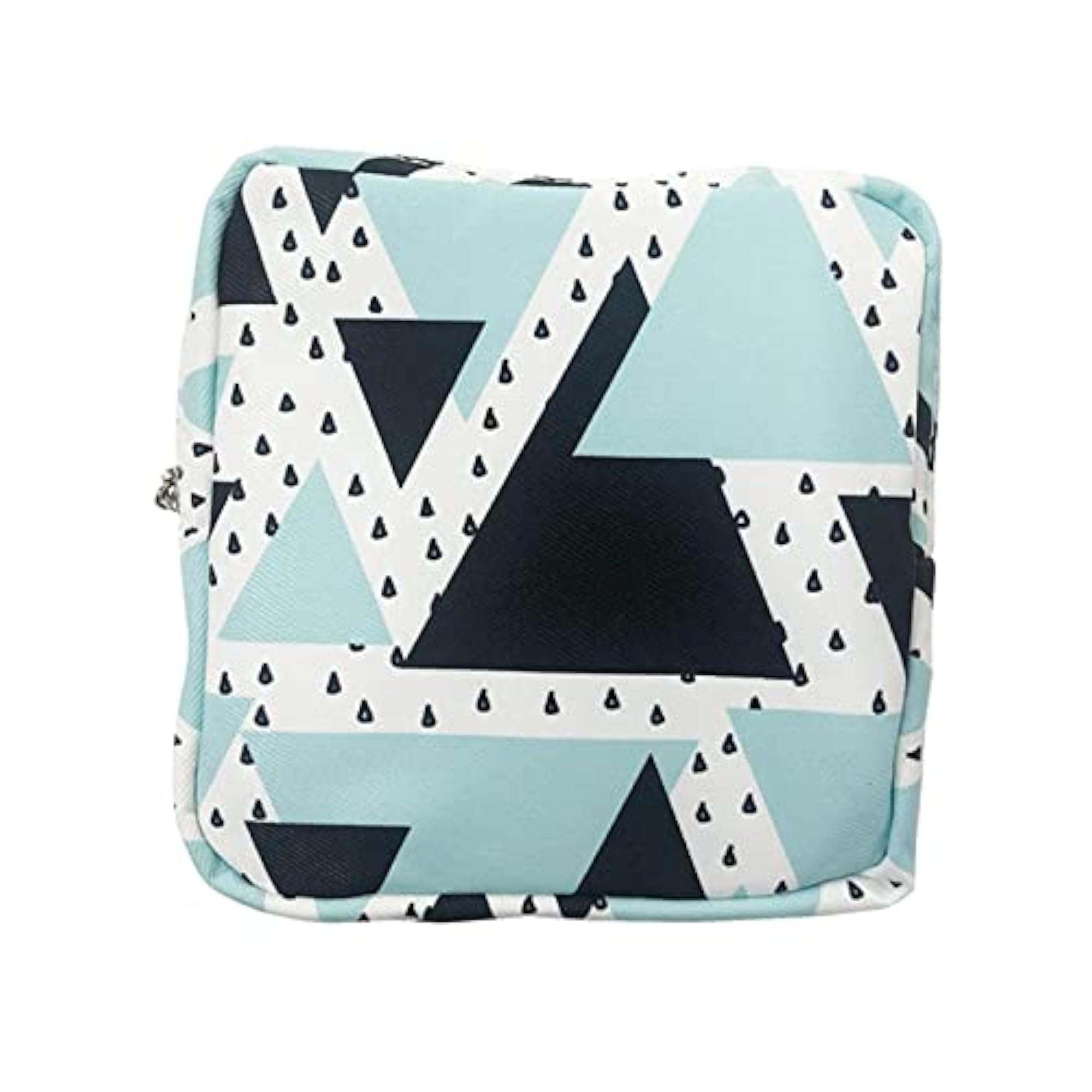 Washable Sanitary Napkin Storage Bag, Green Black Triangle