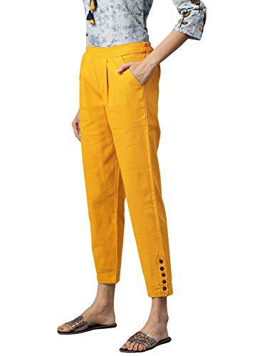 Image of Jaipur Kurti Women's Pleat-Front Regular Pants