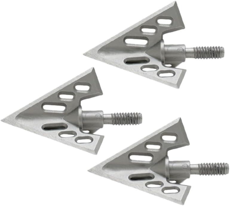 10pcs 100Grain Hunting Broadhead Archery Blade Arrowheads Bow Shooting Aluminum Point Screw in Point Silver Aluminum Alloy