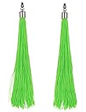 pendientes flecos verdes zara 102 x 254 x 18 Partypro Pendientes Flecos Verdes fosforitos Adulto