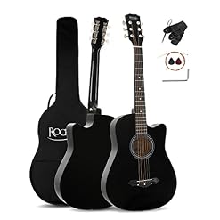 Rocktile WSD-5C-BK Slim Line Set de guitare folk Noir - Les Beatles, Paul McCartney, John Lennon, RIngo Starr, George Harrison