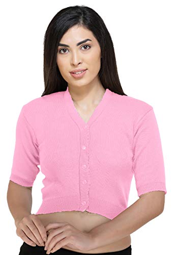 Image of Women Winter Wear V-Neck Half Sleeves Regular Fit Woollen Blouse