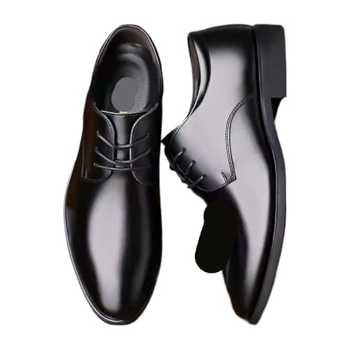Spring and Autumn British Style Casual Business Leather Shoes Men's Shoes with Inner Height Increase Single Shoes Casual Shoes Oxfords(9.5)