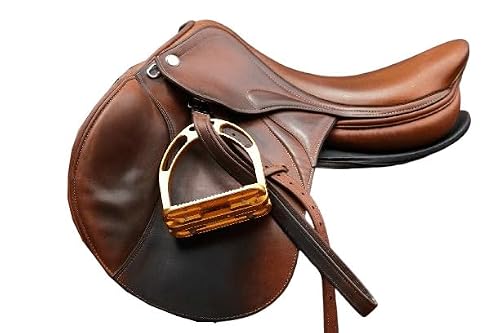 D&L Saddlery All Purpose Jumping English Premium Leather Riding Horse Saddle Tack, Saddles for Horseback Riding Pony and Adult Size 10