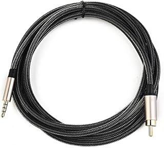NA Digital Coaxial Audio Cable SPDIF RCA to 3.5mm Jack Male Stereo Audio Cable for Home Theater, HDTV, HiFi Systems, Black, 2M
