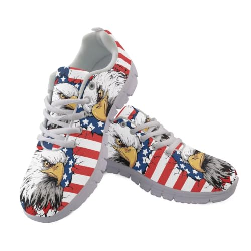 Image of GIFTPUZZ Mens Lace Up Athletic Trainers Running Sneakers Wedge Breathable Gym Lightweight Sports Tennis Shoes
