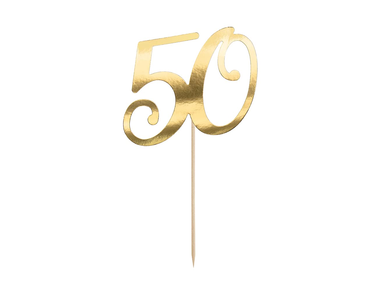 Cake Topper '50' 20,5cm Tortendeko Kuchendeko Cupcake Kuchen Torten Geburtstag Jubiläum