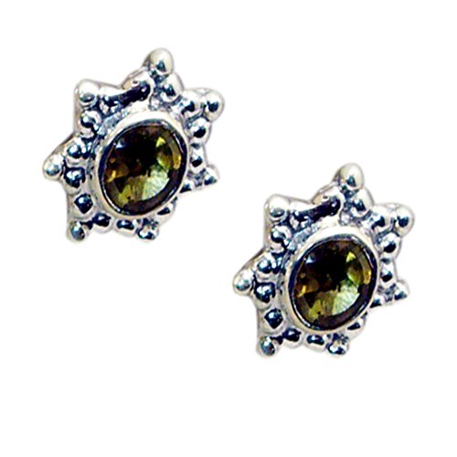 Citrine boucles d'oreilles argent 925 anti-allergie pour peau sensible