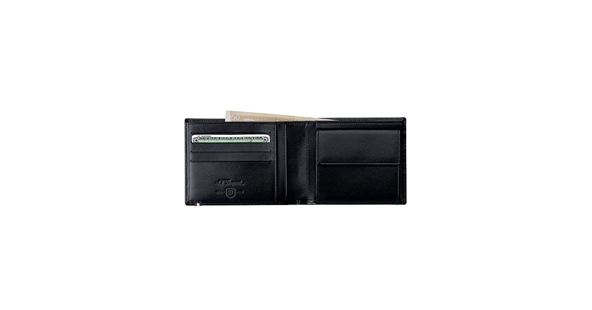 S.T.Dupontの黒二つ折り財布 ラインD 2つ折り財布 6CC ブラック | S.T. Dupont Official