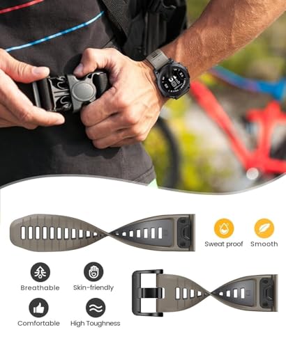Bracelet silicone Fenix 8 de 22mm pour le sport et le quotidien - 4