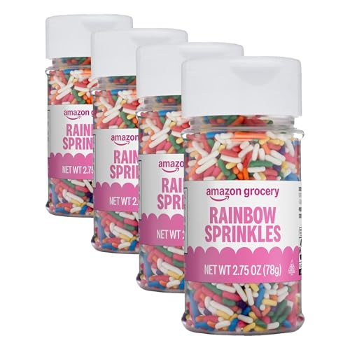 Image of Amazon Grocery, Rainbow Sprinkles, 2.75 Oz (Pack of 4)