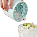 Ice Cube Tray Silicone Ice Making Cup Mold, Reusable Tiny Cylinder Ice Trays Maker, Food Grade Silic