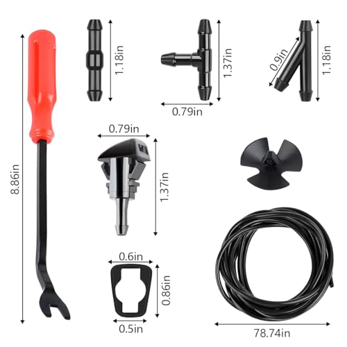 Mandark MANDARK-STEERING1 Car Windshield Washer Nozzle Hose Kit thumb #1