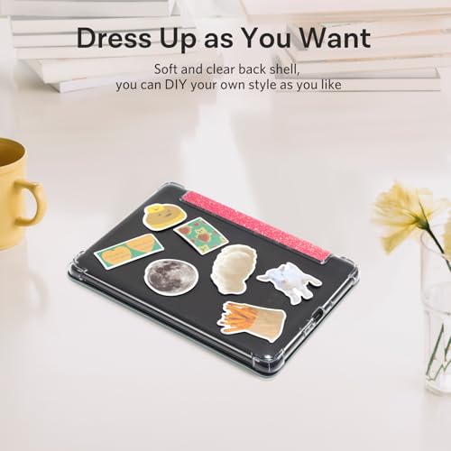 Image of CoBak Case for 7 inch Ereader - New PU Leather Cover and Clear Soft Silicone Back Cover with Auto Sleep Wake Feature