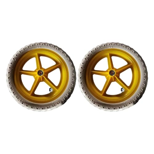 FytStycale 1 Pair Balance Bike Replacement Wheels Training Wheels Cycling Repairing 11 inch Maintenance Outdoors Sports Lightweight, Yellow