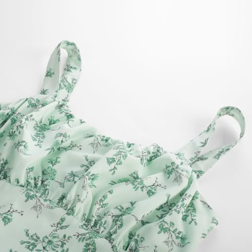 Image of Belle Poque Vintage Floral Dress for Women 2026 Summer A-line Sleeveless Flowy Midi Elegant Wedding Guest Cocktail Dress