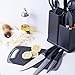 19-Piece Kitchen Utensil & Knife Block Set: 12 Non-Stick, Heat-Resistant Silicone Cooking Utensils (Spatula, Tongs, Ladle, Scissors) + 5 Sharp Kitchen Knives & Cutting Board (Pink)