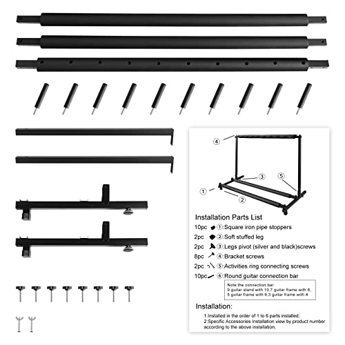 Vousile Support de Guitare de Rangement, Présentoir Basse, 9 Supports Multi Guitare pour Guitare Acoustique Électrique… - Les Beatles, Paul McCartney, John Lennon, RIngo Starr, George Harrison Vousile Support de Guitare de Rangement, Présentoir Basse, 9 Supports Multi Guitare pour Guitare Acoustique Électrique… – Image 4