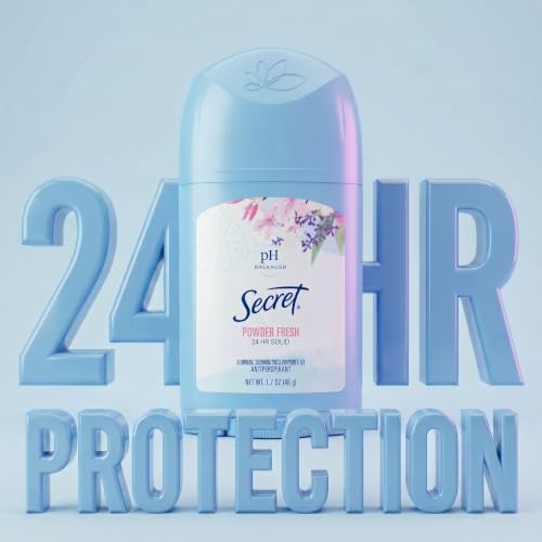 Secret Antiperspirant and Deodorant for Women, 24hr Sweat & Odor Protection, PH Balanced Protection, Gentle on Skin, Wide Solid, Travel Size, Powder Fresh Scent, 1.7 oz - image 3