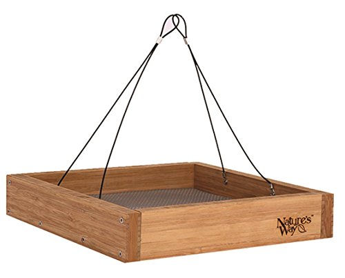 Nature's Way Bird Products Bamboo BWF3 Hanging Platform Feeder, 12"