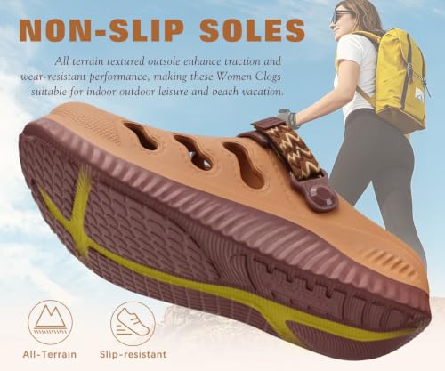 Image of KuaiLu Womens Classic Recovery Clogs Waterproof & Quick Dry Beach Sandals | Ladies Orthotic Arch Support Cushioned Slip-on Mules Lightweight EVA Thick Sole, Adult Slip Resistant Shoes