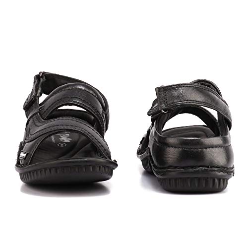 Image of Red Chief Men's Leather Sandals - Premium Tan Outdoor Chappal | Stylish, Durable & Comfortable Slip-On Footwear