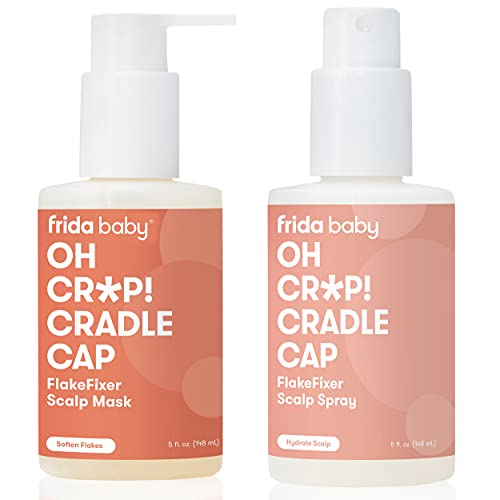 Oh Cr*P! Cradle Cap Flake Fixer Scalp Spray + Scalp Mask Duo By Frida Baby Soothes Baby's Scalp, Prevents Dryness And Flakes #TOP1