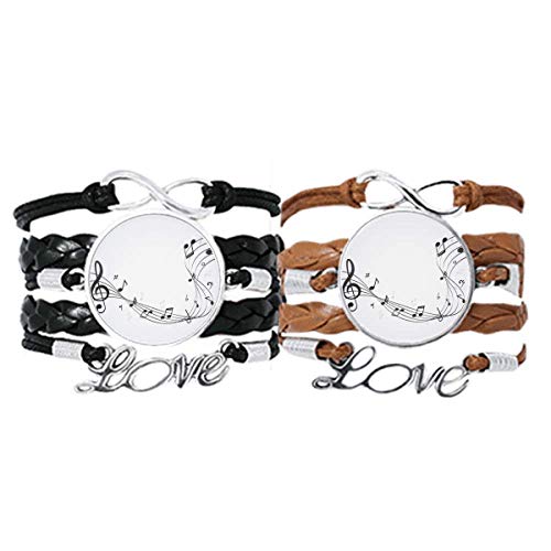 Bracelet en cuir noir musique pour vos concerts et sorties rock quotidiennes