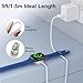 2Pack 5ft/1.5m for for Apple Watch Charger USB Magnetic Wireless Fast iWatch Charger Portable Compatible with iWatch Ultra/Series 9/8/7/6/SE/SE2/5/4/3/2/1