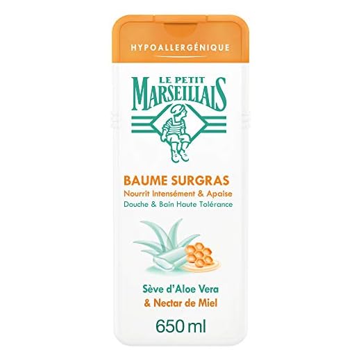 Le Petit Marseillais Baddusch, allergivänlig, aloe vera nectar honung, 650 ml, 1 st