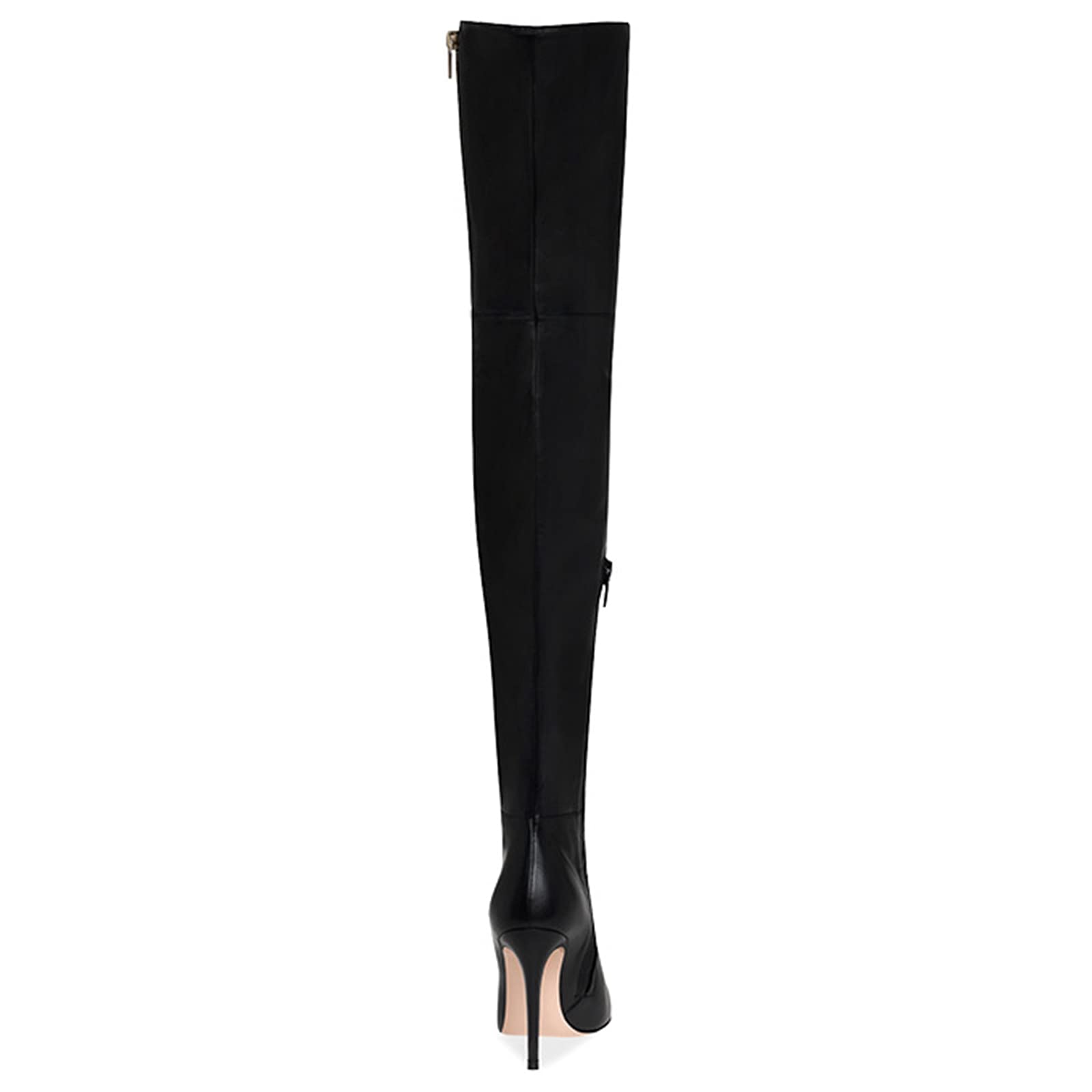 Unisex Herren Damen Sexy Schwarz Spitz Oberschenkel High Overknee Stiefel Fetisch High Heel Stiletto Stiefel Schuhe Größe 34-46