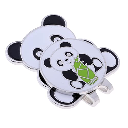 Tdoutop Marcador de Golf con Clip para Gorra - Varias Opciones de Color, Panda 1
